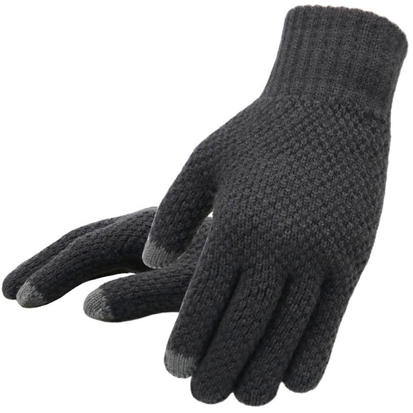 Gants tricotés d'hiver pour hommes de haute qualité Taille unique