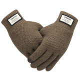 Gants tricotés d'hiver pour hommes de haute qualité Taille unique