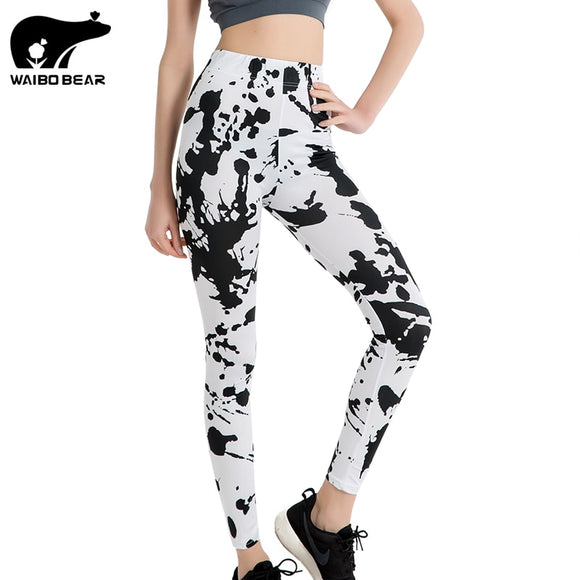 Style Punk peinture Push Up Leggings éclaboussures