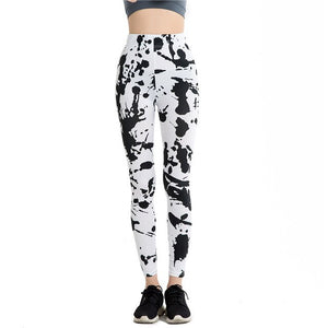 Style Punk peinture Push Up Leggings éclaboussures