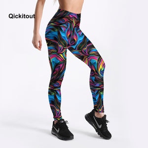 SAISONIA Style psychedelique colore Leggings femmes Sexy