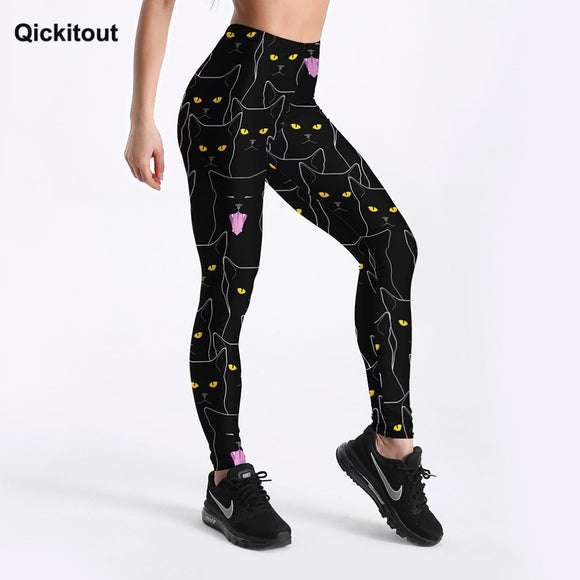 Qickitout Style Fitness femmes Leggings imprimé