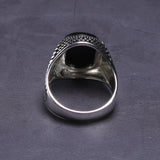 SAISONIA Bague en argent 925/1000 en Onyx