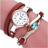 Nouveau Mode Femmes Montres Eye Gemstone De Luxe Montres Femmes Or Bracelet Montre Femme Montres À Quartz