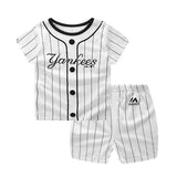 Vêtements de bébé garçon rayé été nouveau-né bébé garçon vêtements ensemble 2pcs coton bébé vêtements costume chemise + pantalon vêtements ensemble