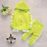 2019 Printemps Bébé Survêtement  Enfants Garçon Fille Coton Zipper Veste Pantalon 2 Pcs / Ensembles Enfants Loisirs Sport Costume Infantile Vêtements