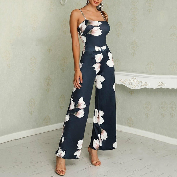 Femmes combinaison longue imprime Floral