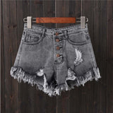 SAISONIA Shorts Jeans taille haute