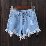 SAISONIA Shorts Jeans taille haute